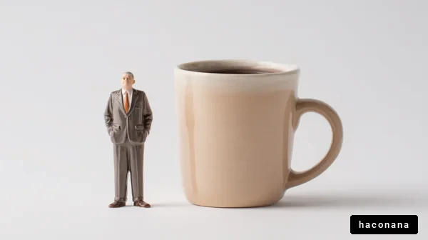 ビジネスマンとコーヒーカップ