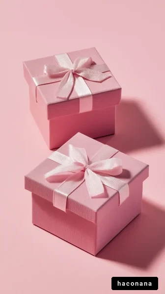 ピンクのギフトボックス