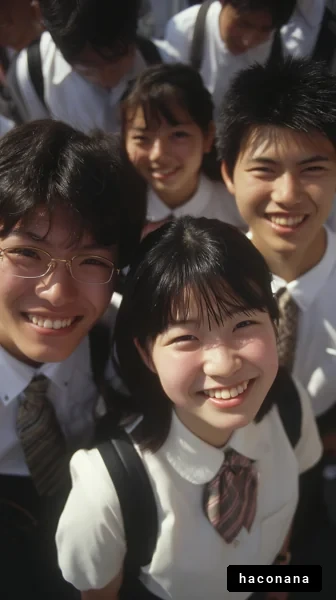 学生たちの笑顔