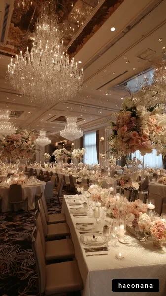 優雅な結婚式の会場