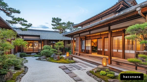 美しい日本庭園と建物