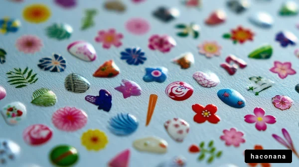 カラフルなデコレーションシール