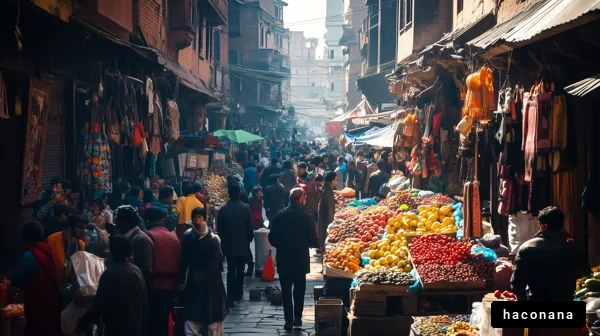 賑わう市場の風景