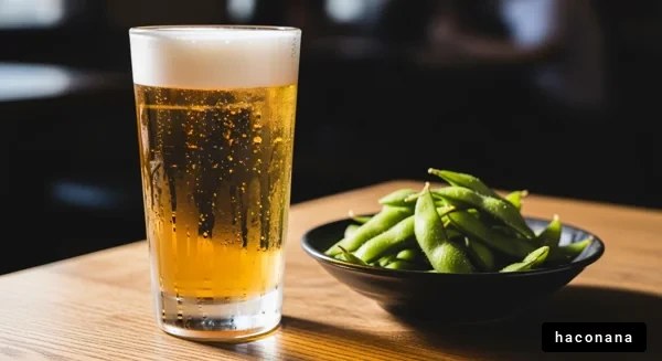 ビールと枝豆の組み合わせ