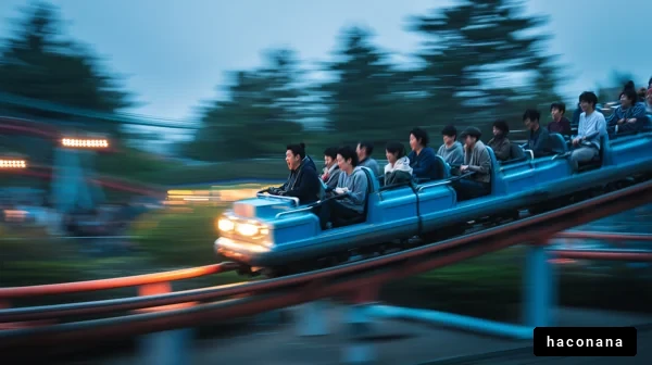 遊園地のジェットコースター