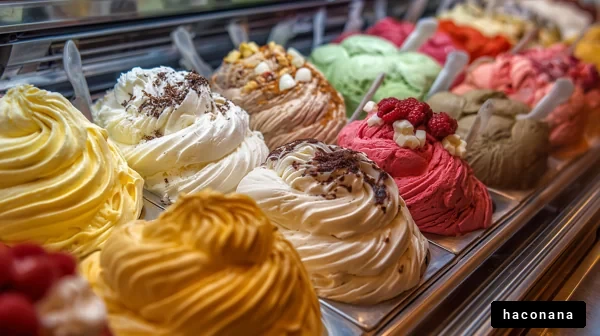 色とりどりのアイスクリーム