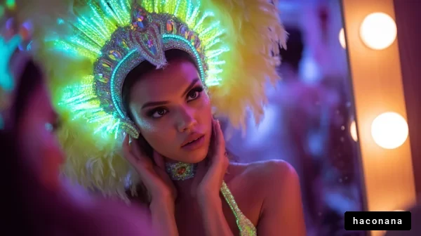 カラフルな衣装の女性