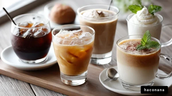 さまざまな飲み物の盛り合わせ