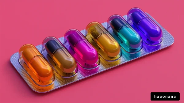 カラフルなカプセルのパッケージ