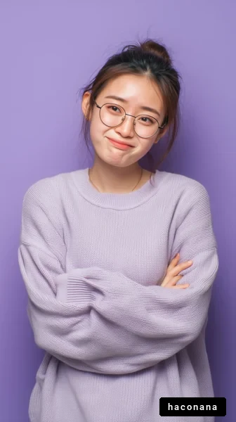 紫色の背景の女性