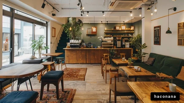 落ち着いたカフェの interior