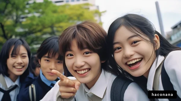 楽しい学生たちの笑顔