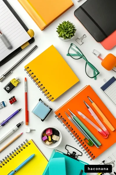 カラフルな文房具の風景