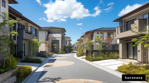美しい住宅街の風景