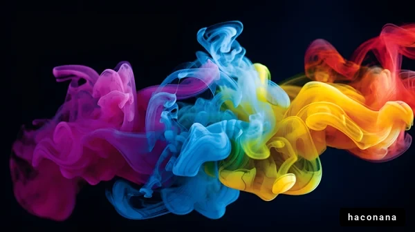 カラフルな煙のアート
