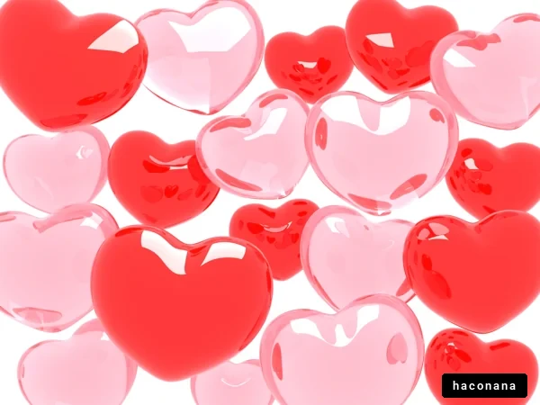 カラフルなハートの装飾