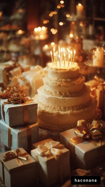 お祝いの誕生日ケーキ