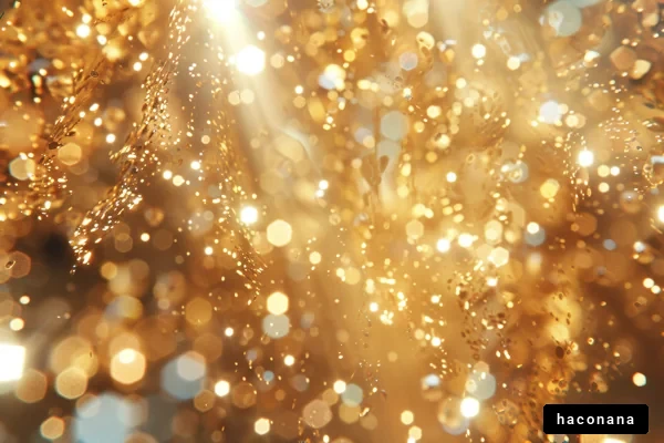 輝くゴールドの抽象画像