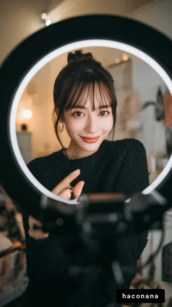 明るい笑顔の女性