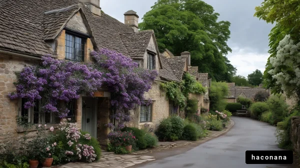 花が彩る美しい村並