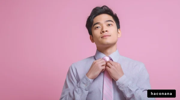 ネクタイを締める男性