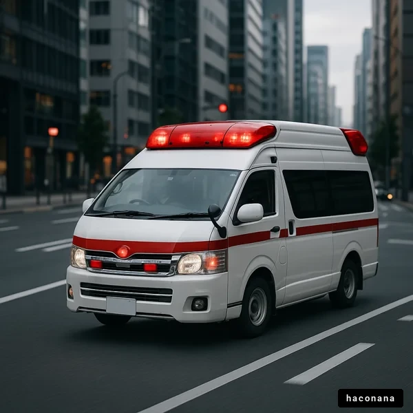 救急車が走る街中