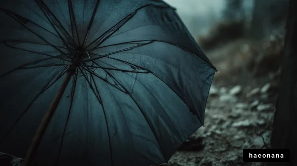 雨の日の黒い傘