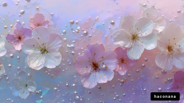 柔らかい花と珠