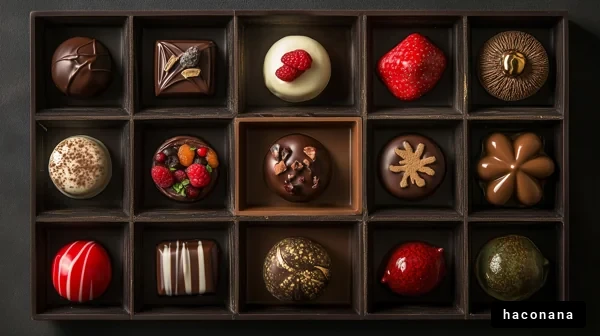 色とりどりのチョコレートボックス