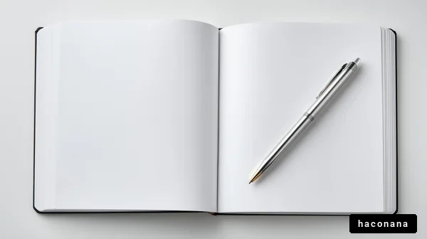 空白のノートとペン