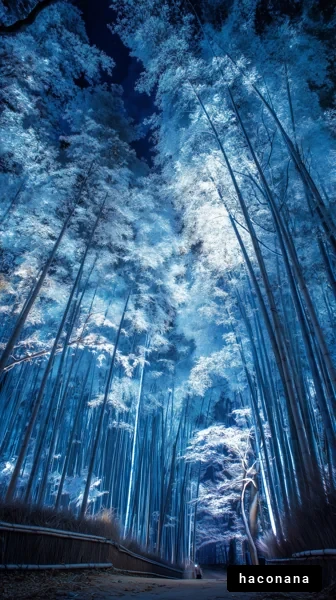 幻想的な竹林の風景