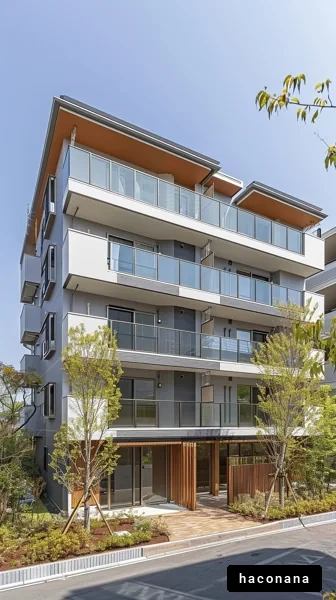 近代的なマンションの外観