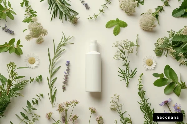 自然と植物に囲まれたボトル