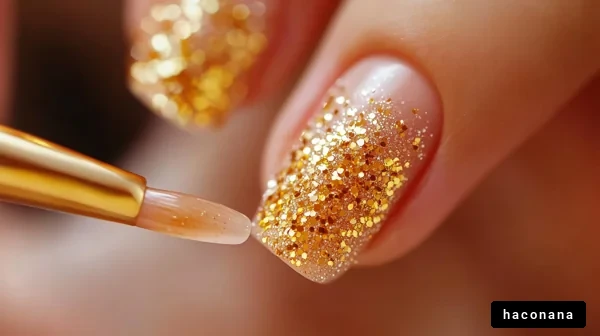 キラキラのネイルアート