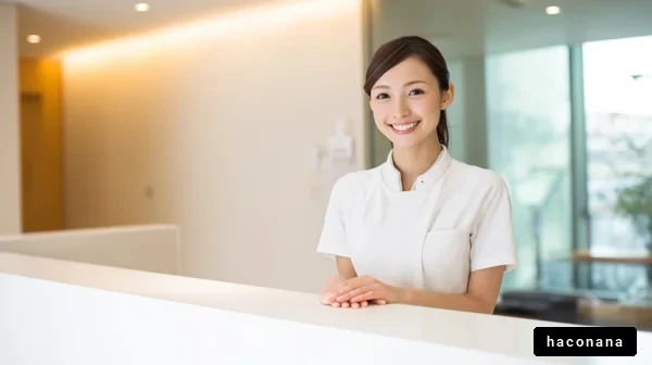 笑顔の受付スタッフ