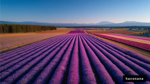 美しいラベンダー畑の風景