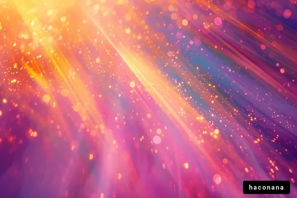 光の粒子が舞う幻想的な景色