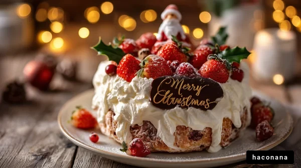 クリスマスの美味しいケーキ
