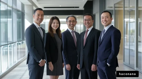 ビジネスチームの集合写真