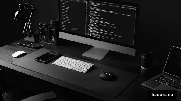 シンプルなモダンデスク