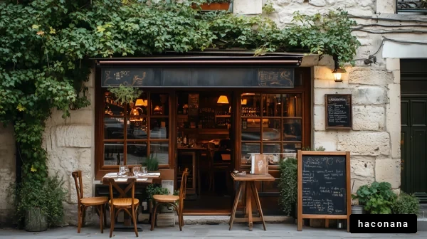 落ち着いたカフェの外観