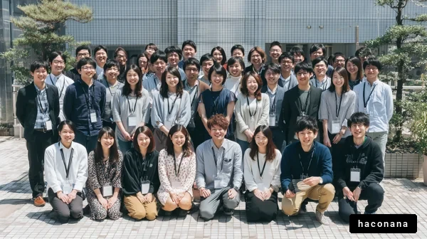 グループ写真での笑顔