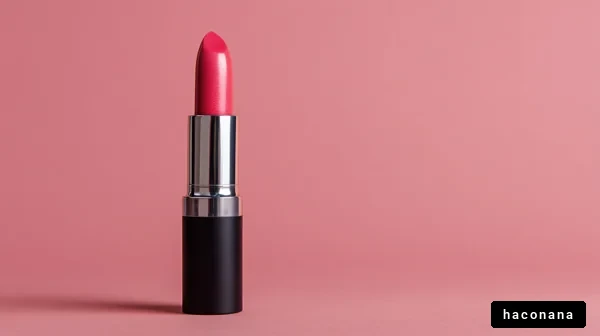 ピンクの口紅と背景