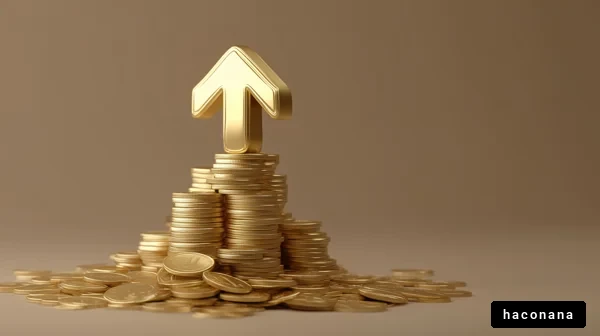 成長を象徴するコインの山