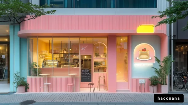 可愛いカフェの外観