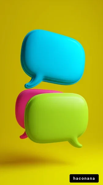 カラフルな吹き出しのデザイン