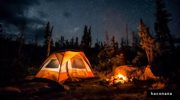 星空の下でのキャンプ