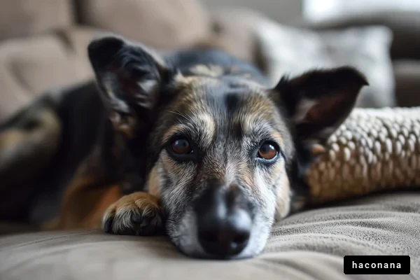 リラックスする犬の姿