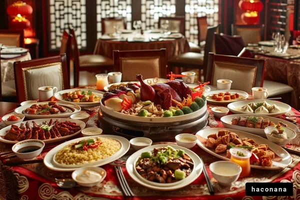 豪華な中華料理の宴