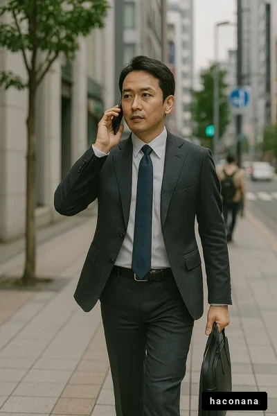 ビジネスマンが電話中